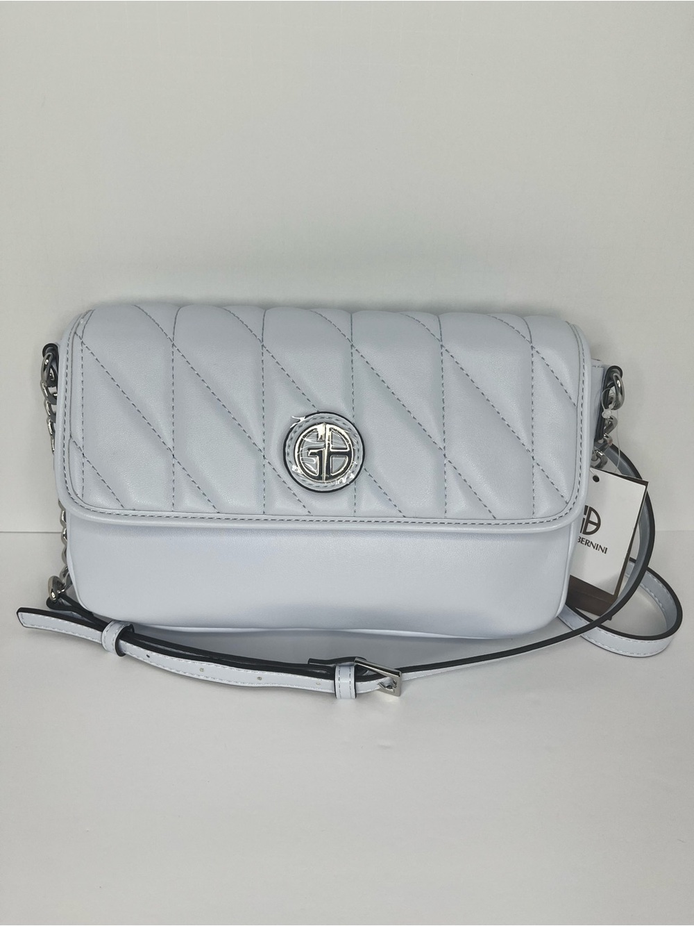 Gianni Bini Quilted Crossbody Bag in Pale Blue